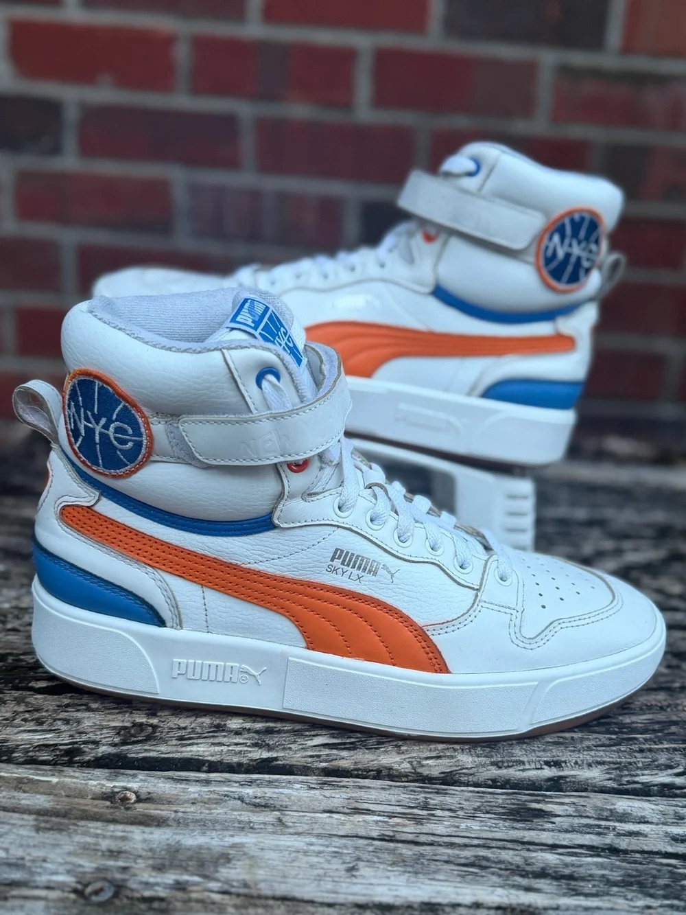 PUMA Basketball Sky LX Mid Athletic NYC Men’s Sz 9 New York Knicks NBA Sneakers
